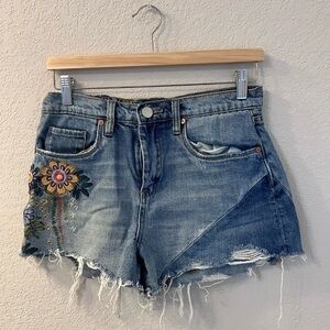 Blank NYC‎ The Barrow embroidered denim shorts Sz 27